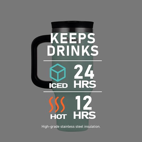 Image of Tumbler with Straw - 900ML Insulated Coffee Tumbler with Handle | Keeps Drinks Hot 12h Cold 24h | Leakproof Travel Sipper for Office Gym