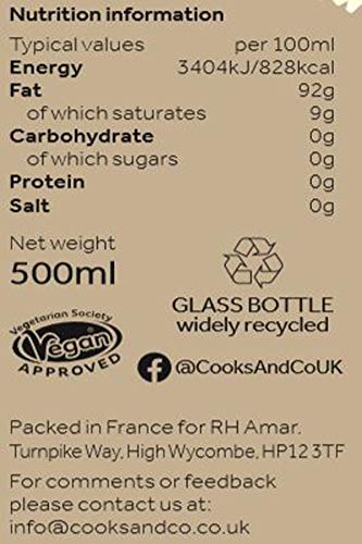 Cooks & Co - Specialty Oils & Vinegars - Walnut Oil - 500Ml (Case Of 6) #TOP5