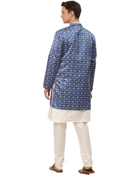 Image of SOJANYA (Since 1958 Men's Pure Cotton Sequined Embroidred Kurta - Perfect for Festivals & Functions