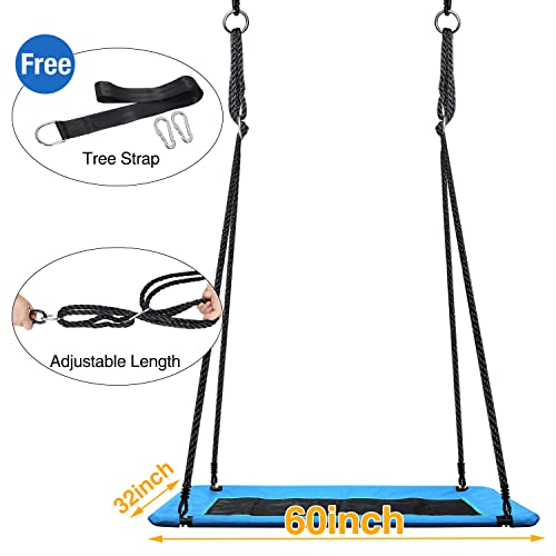 Trekassy 700Lb Giant 60" Platform Tree Swing For Kids And Adults Waterproof With Durable Steel Frame And 2 Hanging Straps #TOP2