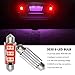 PHINLION Super Bright 578 LED Bulb 3030 6-SMD Festoon 41mm 42mm 211-2 212-2 214-2 Bulbs for Car Interior Map Dome Trunk Courtesy Light, Purple (4 Pack)