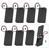 JWISLAND (Pack of 8) 9V Battery Holder with Wires, 9 Volt Battery Case Box with ON/Off Switch, 9v Battery Holder with Leads