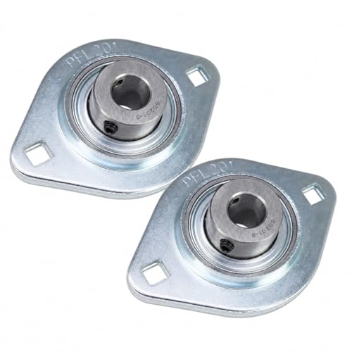 Image of 2 Pack SBPFL201-8 Pillow Block Bearings 1 /2 inch Bore Bearing Units Steel Flange Mounted Bearing Housing (SBPFL201)
