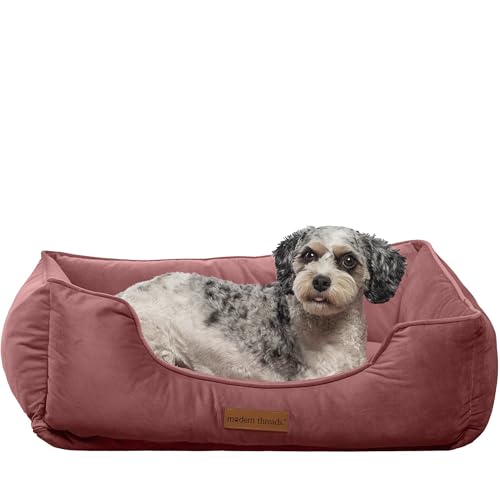 Modern Threads Luxury Dog Bed - Comfortable Tufted Velvet Cushion for Small to Large Dogs - Machine...