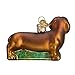 Old World Christmas Dachshund Glass Blown Ornament for Christmas Tree, Handcrafted Holiday Decoration, Dog Collection