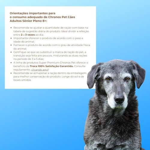 Alimento Chronos Premium Ração Para Cães Sênior Pleno 8+ Sabor Frango 7,5Kg