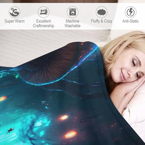 Couverture en champignon plaid moelleux contre le froid du lit - 4