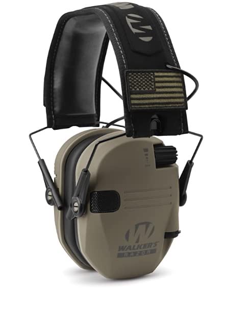 Walker's Razor Slim Low Profile Electronic Earmuffs, .1 Pack, Fde Patriot (New), L