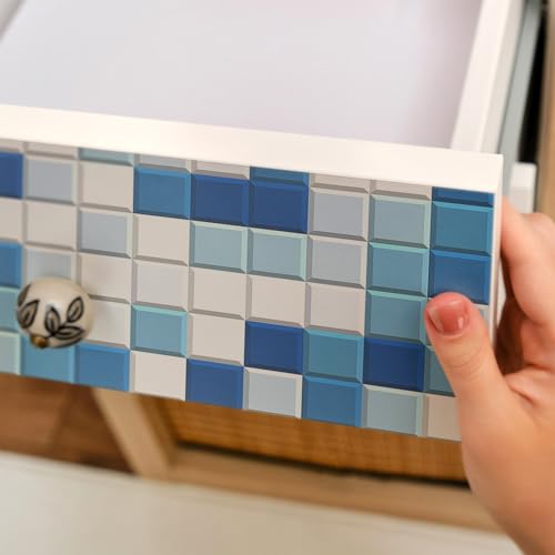 Placage de meuble 75x150 adhésif bleu mat facile à poser