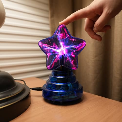 Image of Plasma Star,Plasma Ball Lamp，Plasma Globe ，Flashmen Science Toy，Fancy Club Decor and Science Education Gifts，Plasma Ball Sensor Lighting Globe with Music,Voice and Touch Response