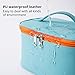 Makeup Bag Portable Travel Cosmetic Bag for Women, Beauty Zipper Makeup Organizer Bag with Inner Pouch PU Leather Washable Waterproof Pink