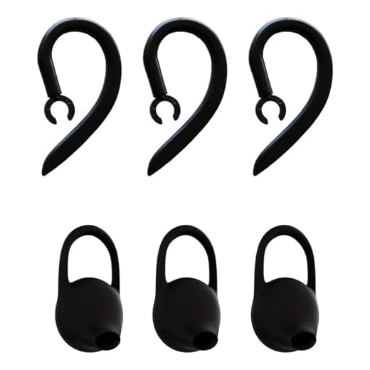 VSuRing Ear Hooks Eartips Kit 360° Rotatable Adjustable Soft Silicone Anti-Slip Sports Clamp Universal Bluetooth Headset Clips Earbuds Replacement for Newbee/Plantronics/TOORUN Black