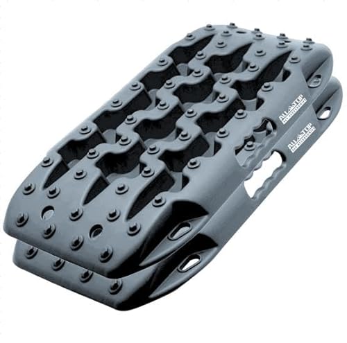 ALL-TOP Recovery Traction Boards Mini, 2PCS Off Road Bendable Tire Ladder Tracks for Sand Mud Snow (3rd Gen, Gray)