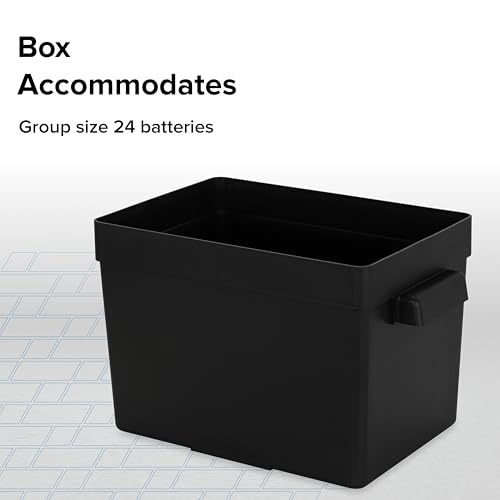 Image of Camco Heavy Duty Group 24 Marine RV Battery Box with Strap, Black, 55363