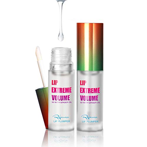 Lip Plumper Gloss by Rejawece - Lip Plumping Balm Plumper Device Lipstick Treatment - Clear Lip Plump Gloss - Enhancer for Fuller & Hydrated Lips | Give Volume, Moisturize (Light)