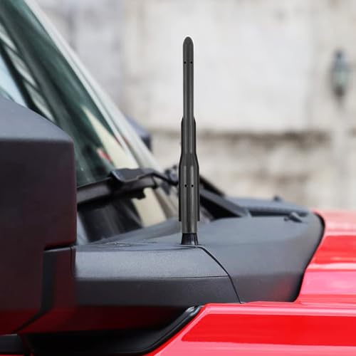 Image of BASIKER Short Antenna Compatible with Ford Bronco 2019-2026, Unique Design | Compatible with Ford Bronco Big Bend Wildtrak Outer Banks Badlands, 7 Inch Antenna with Screw, Car Radio Accessories