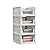 Proarea Stackable Plastic Storage Basket Closet Organizer Bin Foldable Clothes Organizer Storage Drawer Shelf Container for Living Room Bathroom Kitchen Office