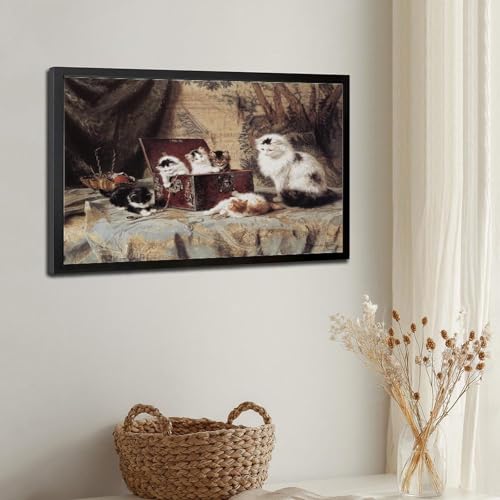 Impression sur toile Henriette Ronner Knip 20x30 cm décor de bureau - 3
