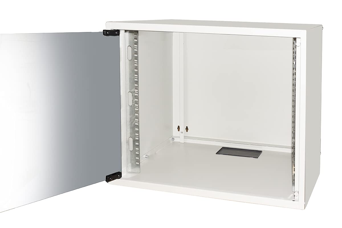 LINK LK1909U40E Armoire Rack 19" Disque assemblé 9 Unités murales (H) 460 x (L) 540 x (P) 400 mm Couleur Gris Porte Verre