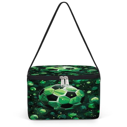 GzLeyigou Soccer Lunch Bags for Women Men 9 Cans, Hot & Cold Food Delivery Bag Insulated Grocery Bag Insulated Lunch Box Cooler Bag for Office Work Picnic Beach