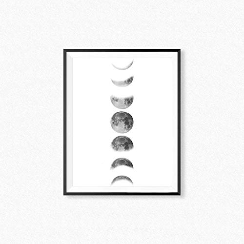Affiche lune impression sur toile sans cadre style nordique