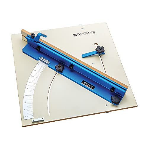 Rockler 676250 Tablesaw Cross-Cut Sled 603 x 603 mm (23-3/4" x 23-3/4"), Blue