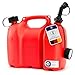 Produktbild hünersdorff PROFI Doppelkanister / Kombikanister für Kraftstoff und Öl mit Kindersicherung und Auslaufrohr, 6 + 3 Liter, rot, UN-Zulassung, Made in Germany