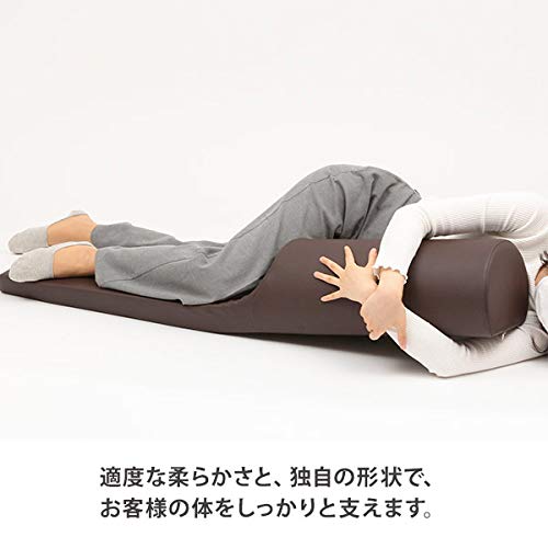 整体まくら　横向き抱き枕　ブラウン ロール型 Amazon｜マッサージ用 抱き枕 SOINE ダークブラウン [ マッサージ枕