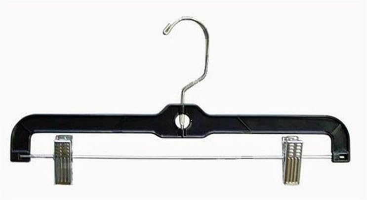 14" Black Pant/Skirt Plastic Hanger Box of 100