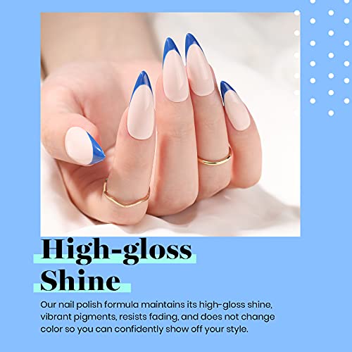 Image of Beetles Blue Gel Nail Polish, 1 Pcs 15ml Cobalt Color All Season Gel Polish Nail Art Manicure Salon Soak Off DIY Nail Uv Design at Home for Women