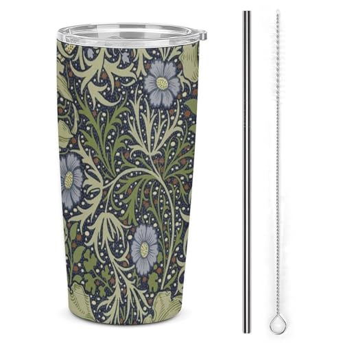 Ԃ̃Jbv William Morris ԕ Xg[&Xg[uVt }OJbv R[q[Jbv 600ml RrjJbv ^u[ XeX ۗ ۉ ԗp Wt ^  e  LN^[ lC v[g