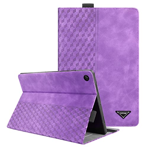 CXTCASE Case for Lenovo Tab M10 Plus 3rd Gen 2022 10.6 inch,PU Leather Business Cover with Pencil Holder,Protective Case Tablet Shell for Lenovo Tab M10 Plus 3rd Gen 2022 10.6 inch,Purple