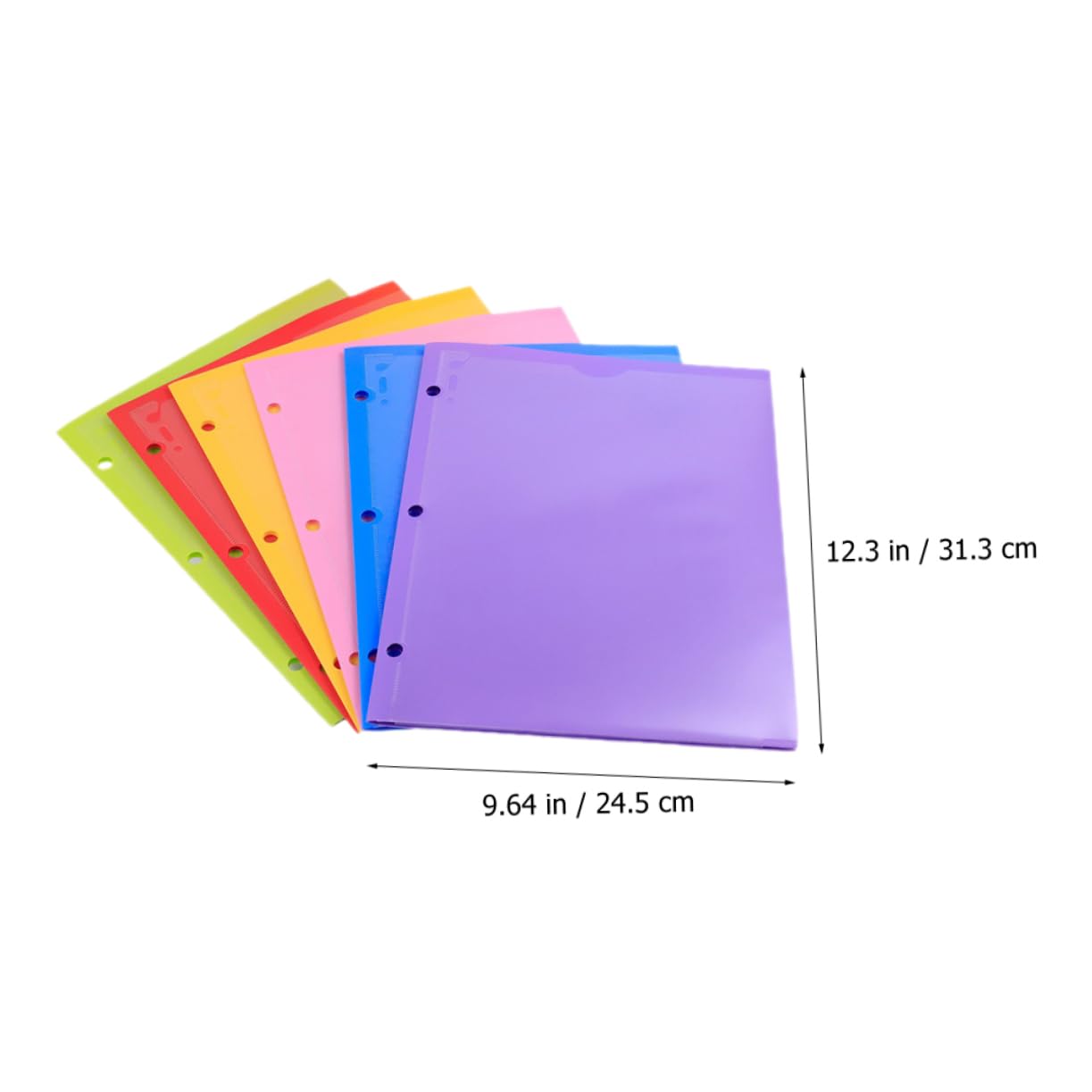 Carpeta de Plástico A4 Doble Bolsillo y 6 Piezas Pp | Diseño de Doble Ranura Fundas Transparentes, para Papeles de Oficina y Exámenes, Formato de Archivo Color Aleatorio