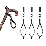 FloraVigo 3 Stück Gehstock-Handgelenkriemen, Handgelenkschlaufe für Gehstöcke, Krücken-Handgelenkschlaufe, Armband für Gehstock, Zubehör für Wanderkrücken (Knopfstil)