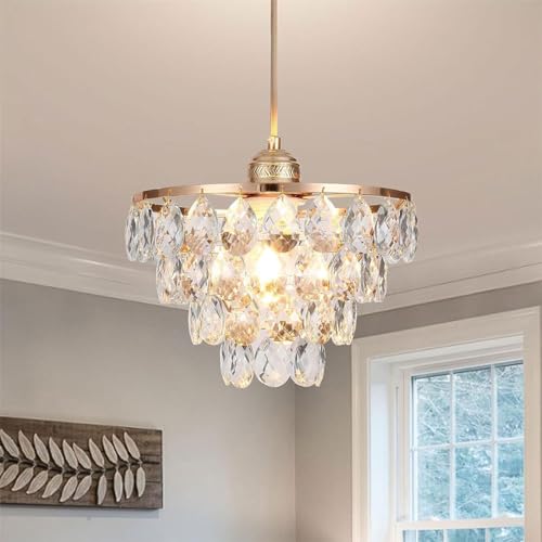 Lámpara colgante moderna de cristal empotrada de 25 cm con base E26 3