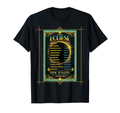 America Total Solar Eclipse 2024 Tarot Path View Totality T-Shirt