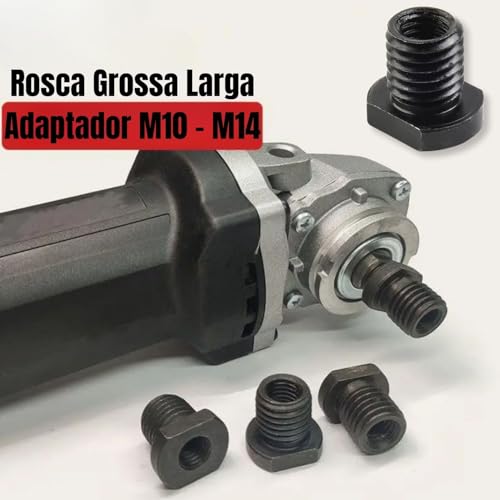 Parafuso Conector Conversor Adaptador de Rosca M10 a M14 pra Esmerilhadeira Lixadeira Angular Rebarb