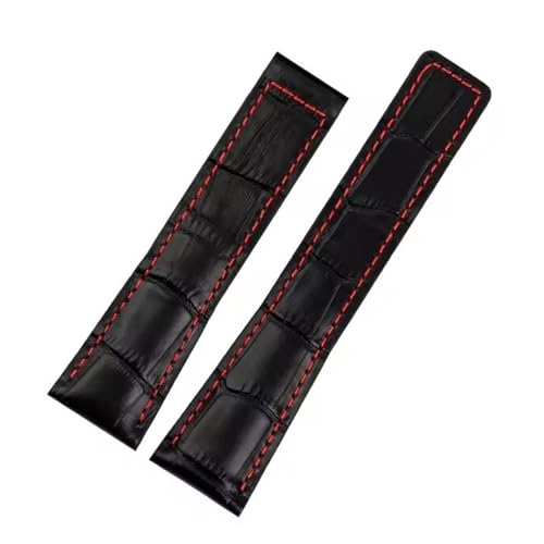 YINGO 20/22/24mm�{�v�E�H�b�`�X�g���b�v�ACARRERA Monaco F1�u���X���b�g�o���h�A�N�Z�T���[�ƌ݊�������(Black red-no buckle,22mm)