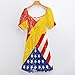 PUYWTIY Womens Casual Midi Dress Summer Beach Sundress Short Sleeve Dresses V Neck Flowy Party Dress (XS, American USA and German Grunge Flag)
