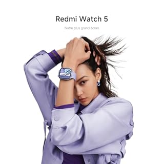XIAOMI Redmi Watch 5-Montre Connectée, Suivi du Sport et Fitness, Ecran AMOLED 53mm, jusqu'à 24 Jours d'autonomie, 150+ Modes de Sport, Surveillance de la fréquence Cardiaque, Suivi du Sommeil, Noir