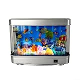 Lámpara decorativa de acuario con luces LED multicolor dinámicas para simular el entorno acuático para ajustes de escritorio