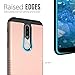 TUDIA Merge Nokia 7.1 Case with Heavy Duty Extreme Protection/Rugged but Slim Dual Layer Shock Absorption Case for Nokia 7.1 (2018) [NOT Compatible with Nokia 6.1] (Rose Gold)