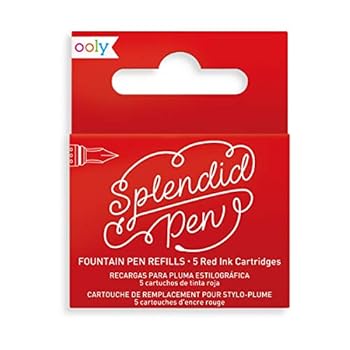 Office Product Ooly Fountain Pen Ink Refills - Red (Set of 5) (Orig $3.70) Book