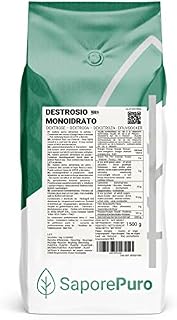 Saporepuro Dekstroza Monohydrat 1,5 kg - Idealny do deserów, lodów i sorbetów