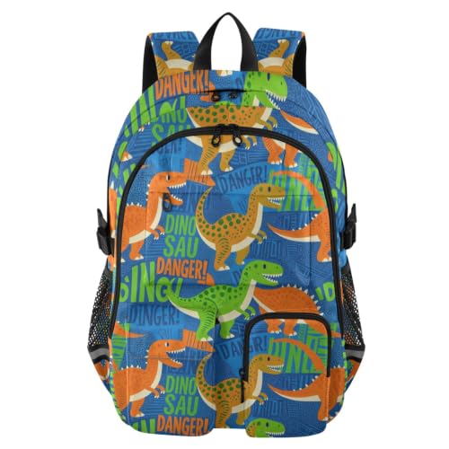 Mochila de viaje para laptop escolar y juvenil con estampado de dinosaurios