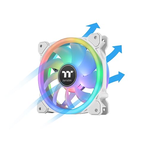SWAFAN 12 RGB Radiator Fan TT Premium Edition White 3 Pack, 120 mm - Image 2