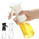 NXACETN Rociador de aceite de oliva para cocinar, 210 ml de aceite de oliva rociador botella de spray para cocinar barbacoa en spray para hornear asar ensalada freír blanco