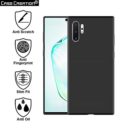 Image of Case Creation Luxurious OG Series for Samsung Galaxy Note10 Case Cover,Anti-Dirty Slim Case Frosted Matte Cute Candy TPU Raised Bezel (Splash of Color) Back Cover for Samsung Note 10 Plus -Black