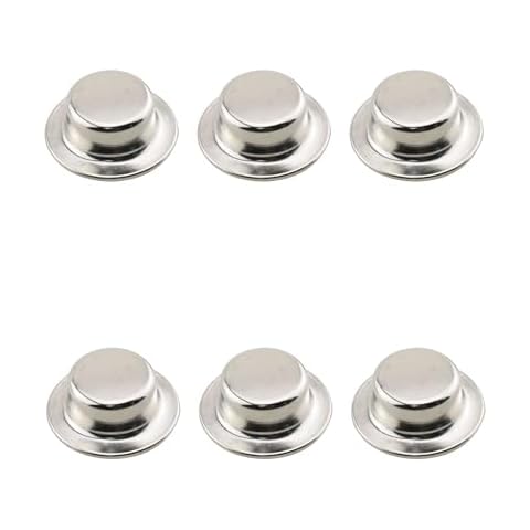 TAODAN 6PCS Silver Spring Steel Axle Push Nuts Cover