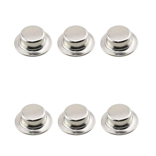 TAODAN 6PCS Axle Push Nut Fastener Axle Cover Nut Silver Spring Steel Push Nut Cover Stud for Lawn Mower and Wheelbarrow and Rolling Trash Cans